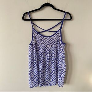 PRINCESS Vera Wang -Top Pleated Cross Strap Tank